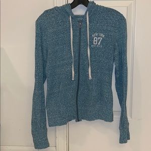 AERO blue full zip hoodie
